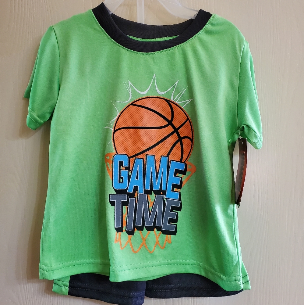 🏀NWT 3T athletic boys basketball shirt/short set